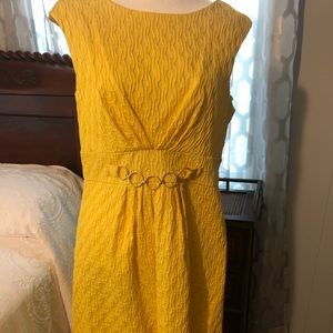 EUC Sandra Darren yellow dress, size 16